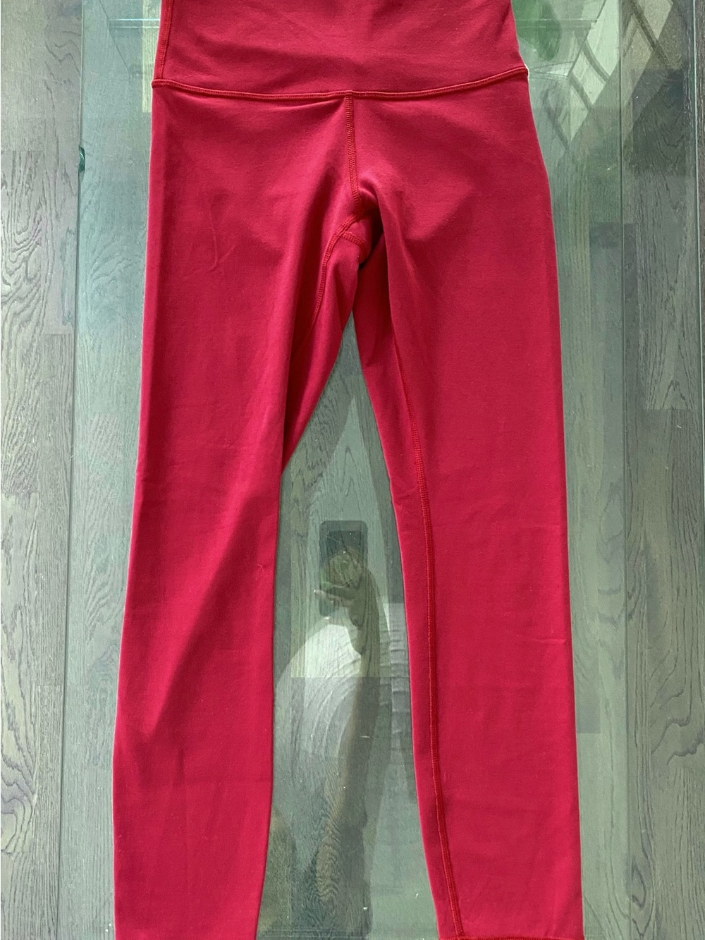 Lululemon High-Rise Leggings – Cranberry Red – Size 4